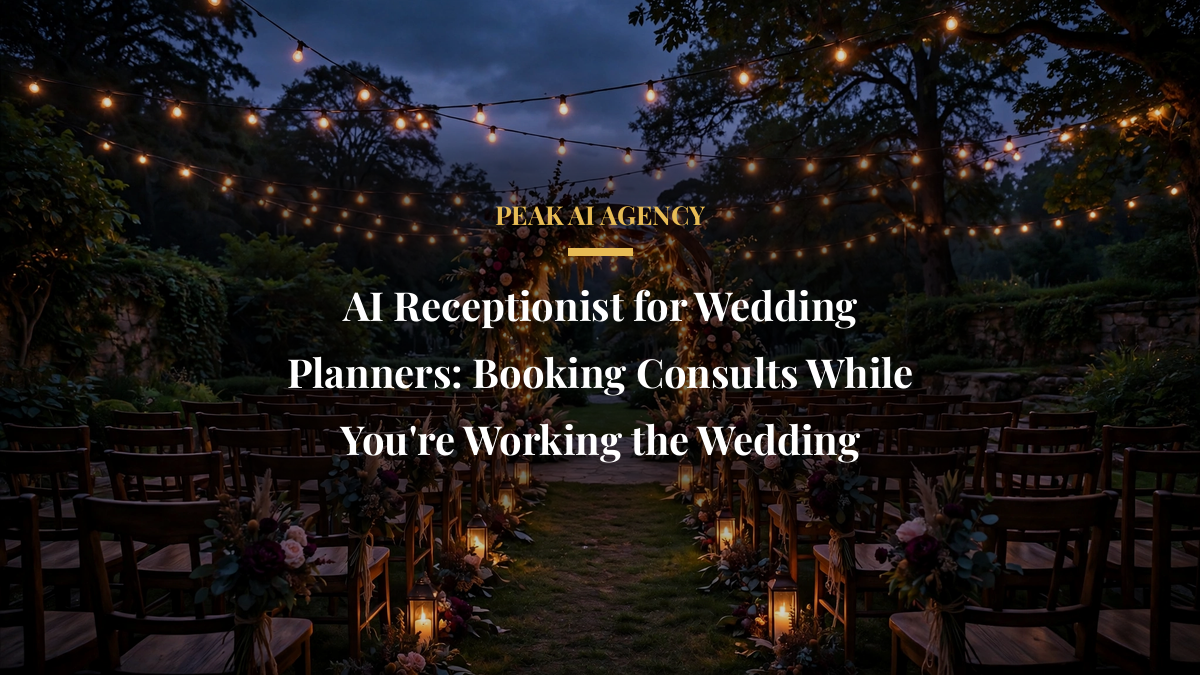 AI Receptionist for Wedding Planners: Booking Consults While You’re Working the Wedding