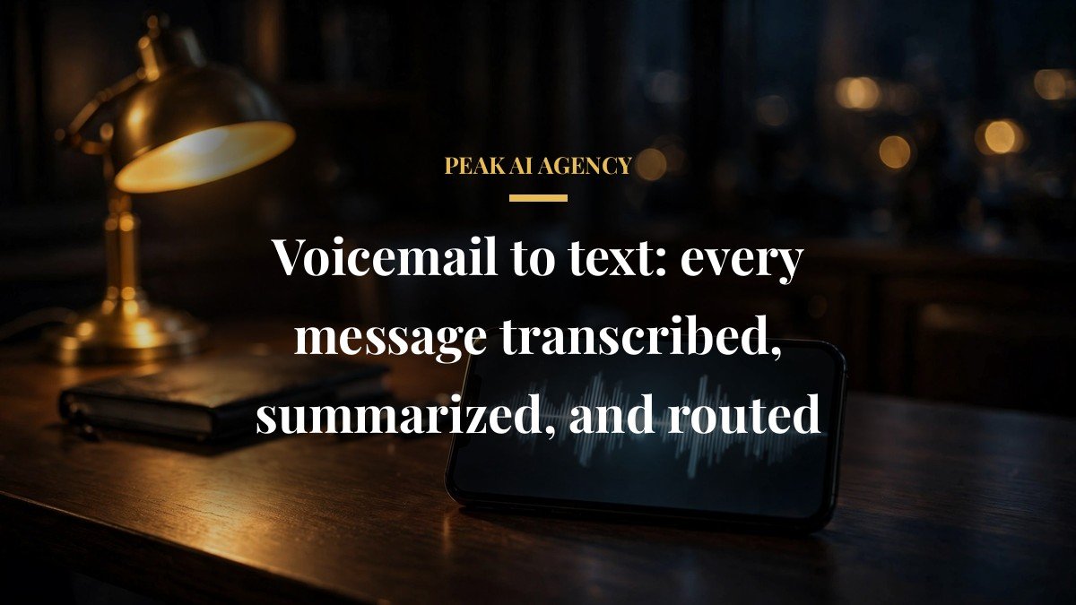 Voicemail to text: every message transcribed, summarized, and routed