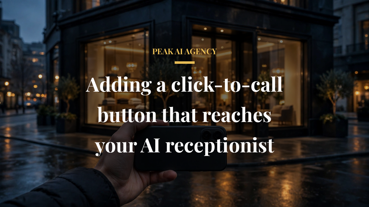 Adding a click-to-call button that reaches your AI receptionist