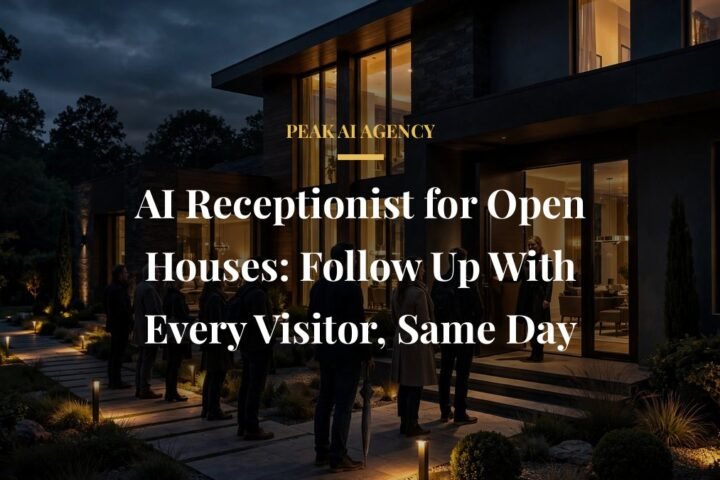 AI receptionist for open houses following up with visitors