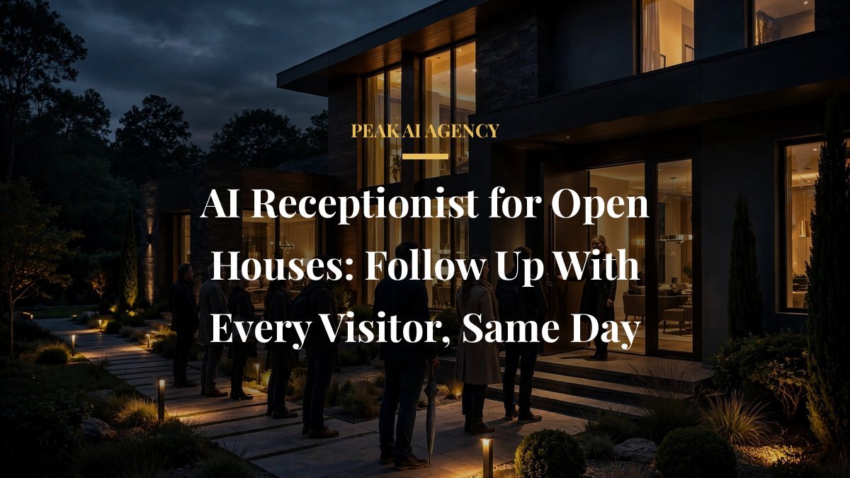 AI Receptionist for Open Houses: Follow Up With Every Visitor, Same Day