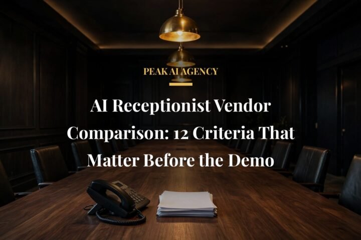 AI receptionist vendor comparison criteria