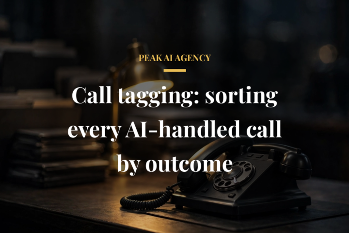 AI receptionist call tagging sorting calls by outcome