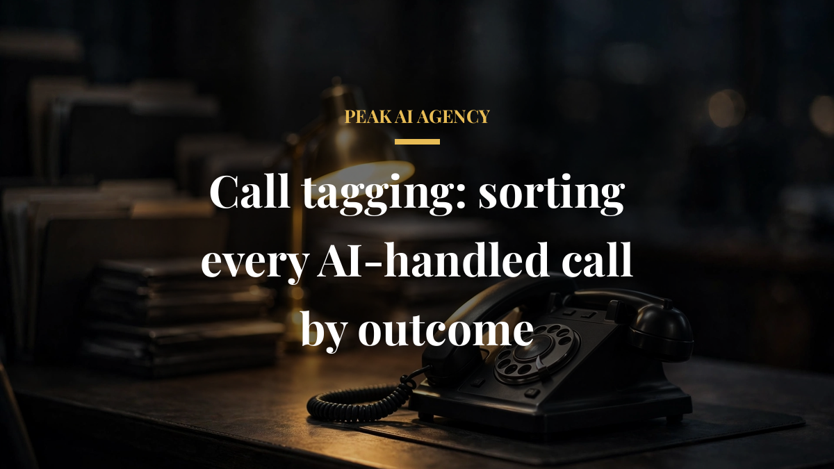 Call tagging: sorting every AI-handled call by outcome