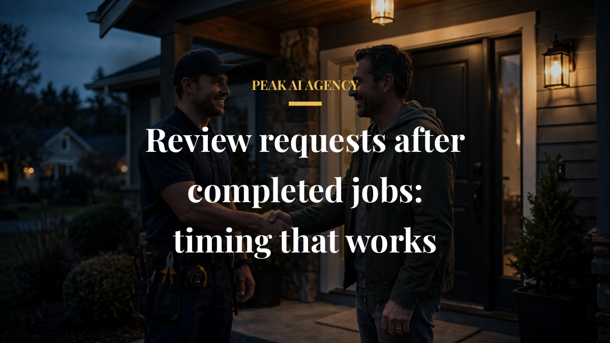 Review requests after completed jobs: timing that works
