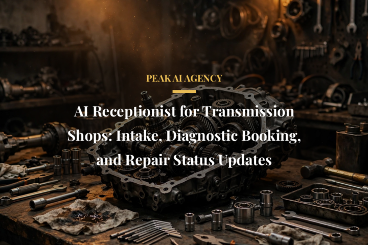AI receptionist taking intake and booking diagnostics for transmission shops