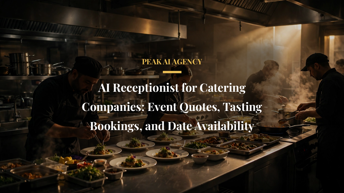 AI Receptionist for Catering Companies: Event Quotes, Tasting Bookings, and Date Availability