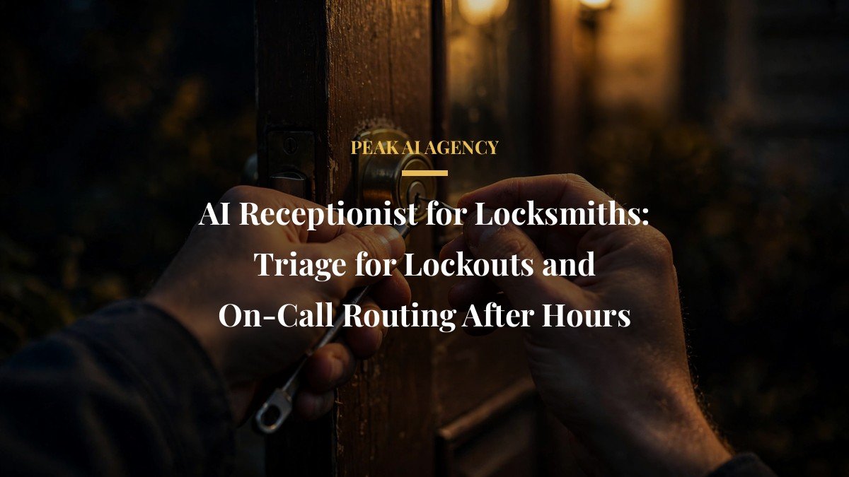 AI Receptionist for Locksmiths: Triage for Lockouts and On-Call Routing After Hours