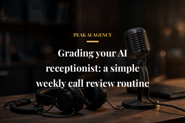 AI receptionist call quality review routine scorecard