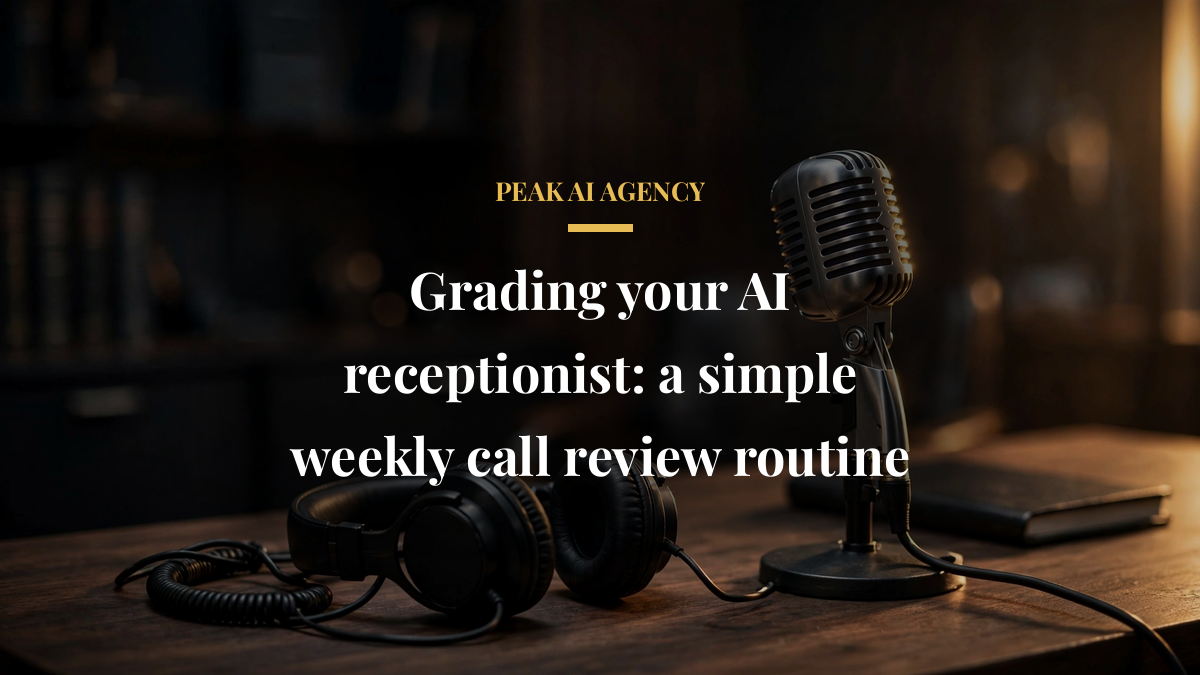 Grading your AI receptionist: a simple weekly call review routine