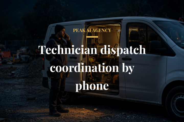 Technician dispatch coordination by phone