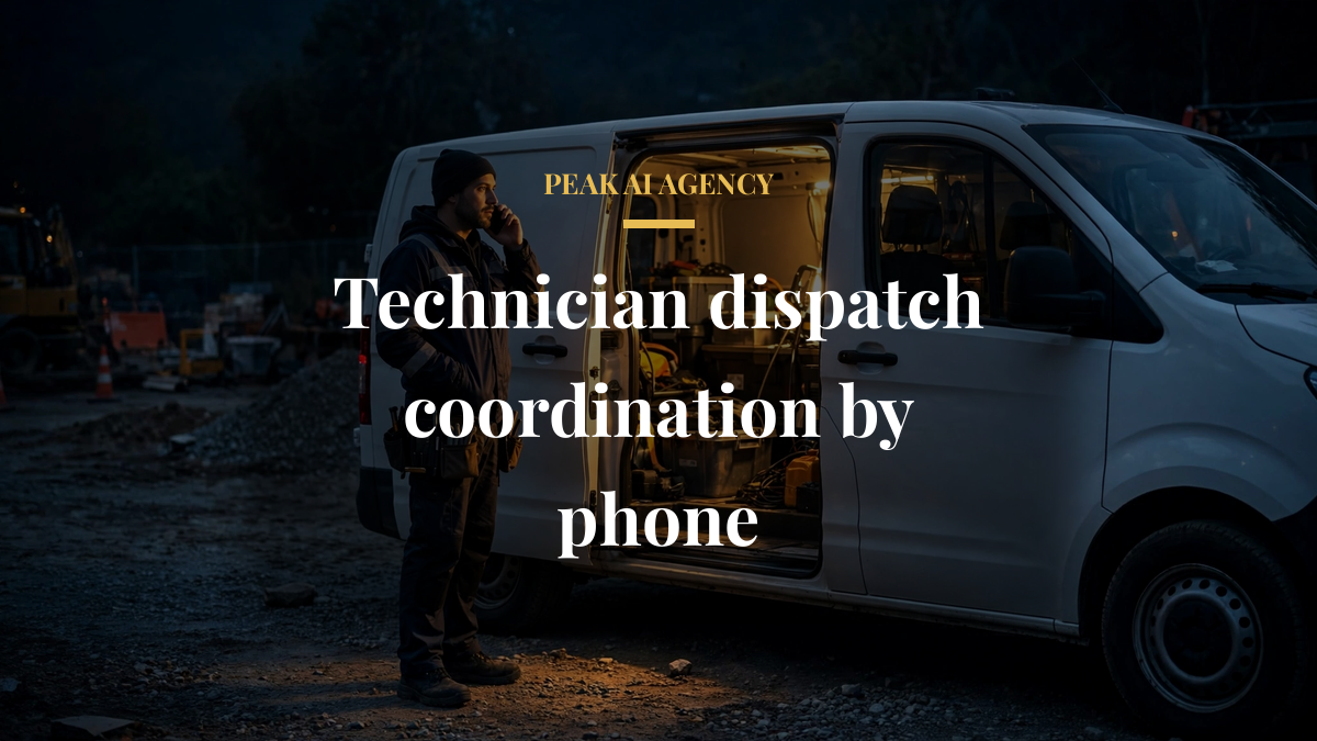 Technician dispatch coordination by phone