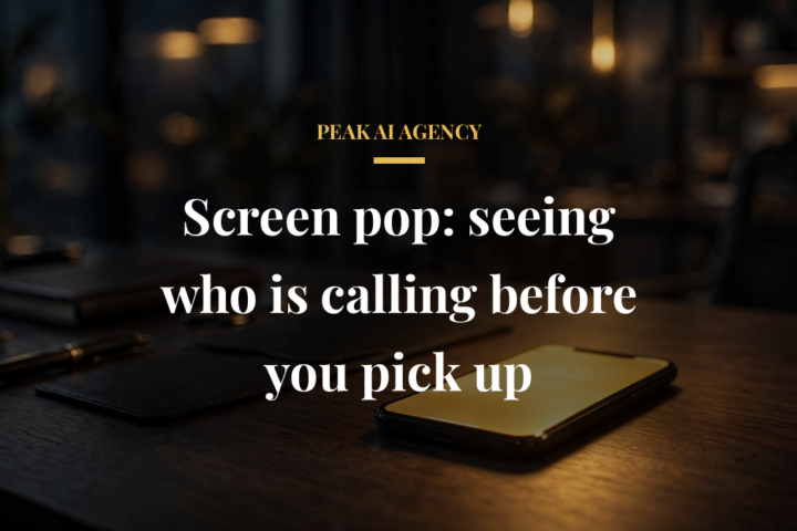 AI receptionist screen pop showing caller information before answering