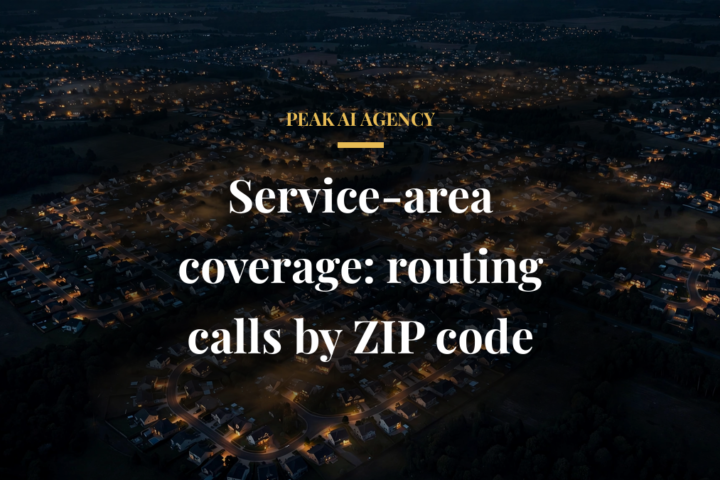 Service-area coverage with ZIP code call routing
