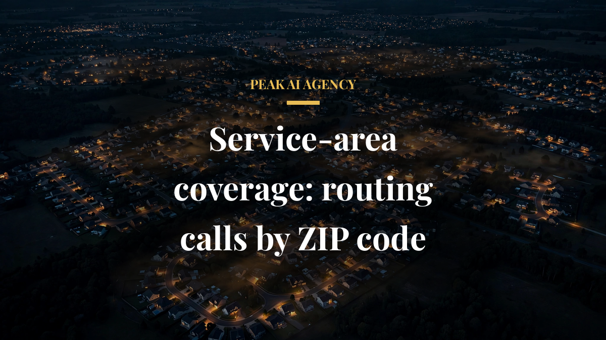 Service-area coverage: routing calls by ZIP code