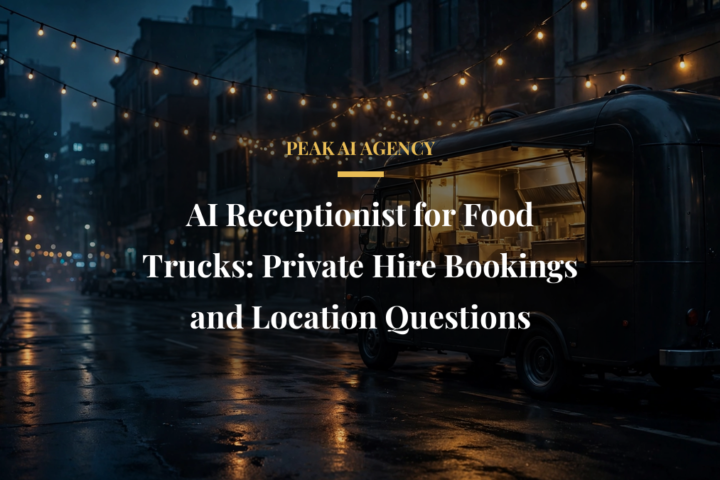 AI receptionist for food trucks booking private hire gigs