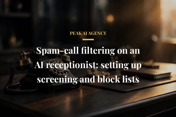 AI receptionist filtering spam calls on a business phone system
