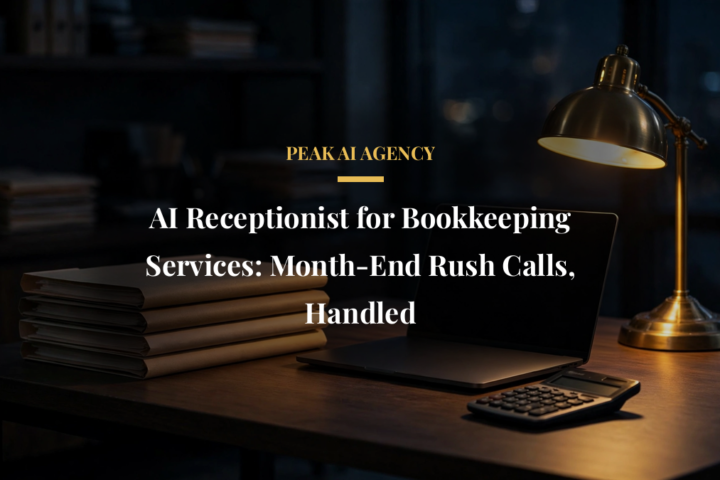 AI receptionist for bookkeeping services handling month-end calls