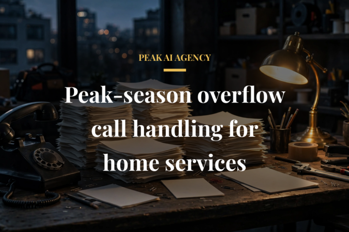 Peak-season overflow call handling for home services