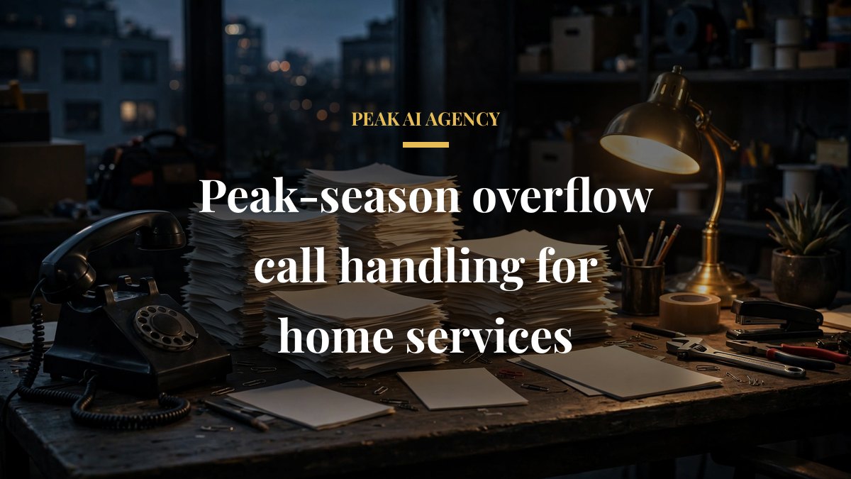 Peak-season overflow call handling for home services