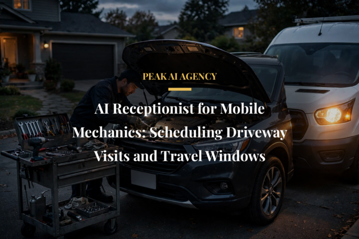 AI receptionist scheduling driveway visits for mobile mechanics