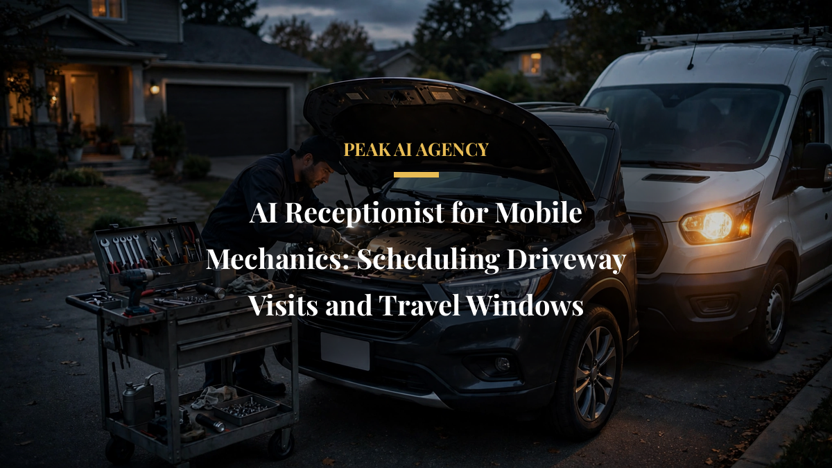 AI Receptionist for Mobile Mechanics: Scheduling Driveway Visits and Travel Windows