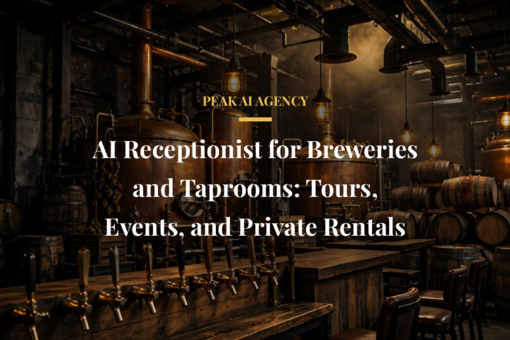 AI receptionist for breweries and taprooms booking tours and private rentals