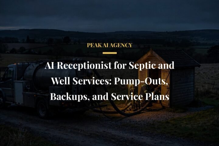 AI receptionist for septic and well services