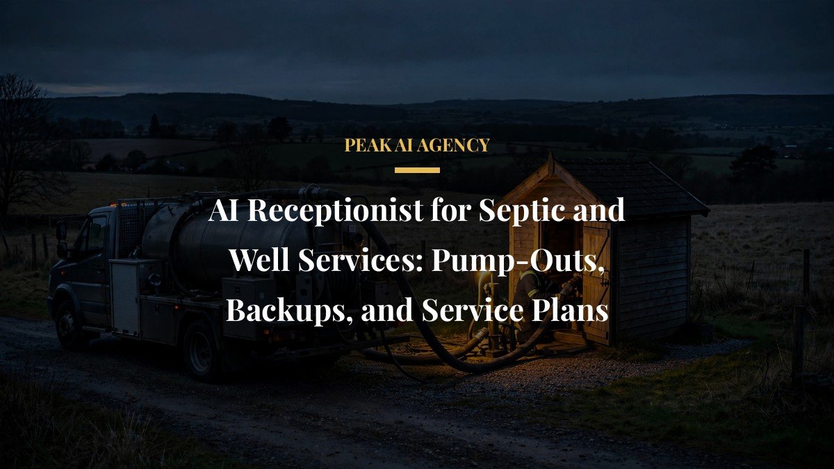 AI Receptionist for Septic and Well Services: Pump-Outs, Backups, and Service Plans