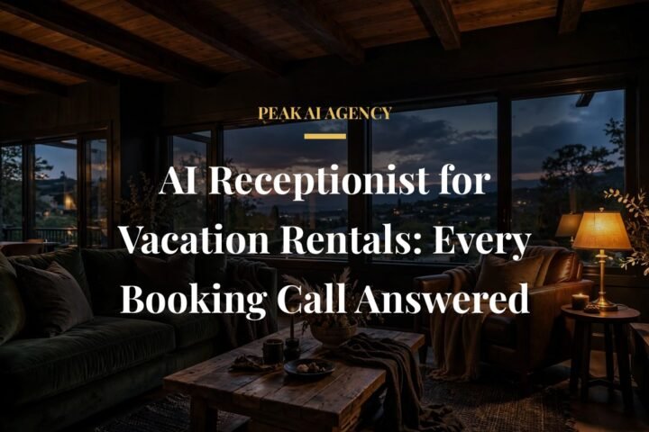 AI receptionist for vacation rentals answering guest booking calls after hours