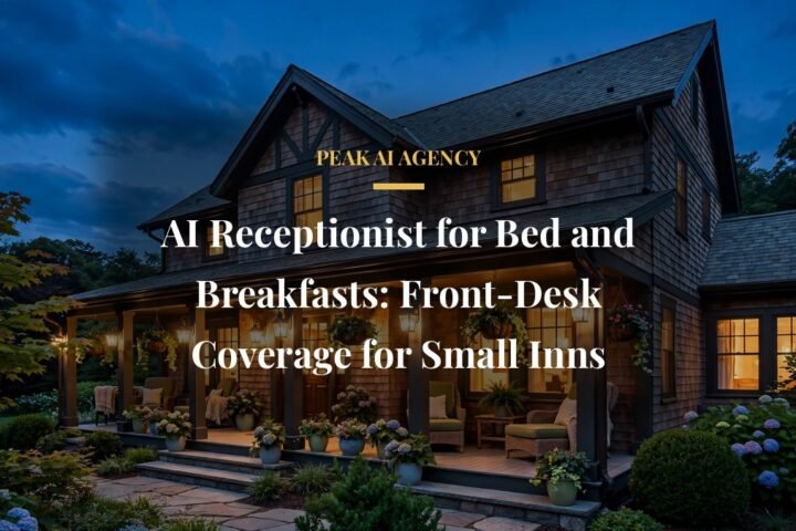 AI receptionist providing front desk phone coverage for bed and breakfast inn