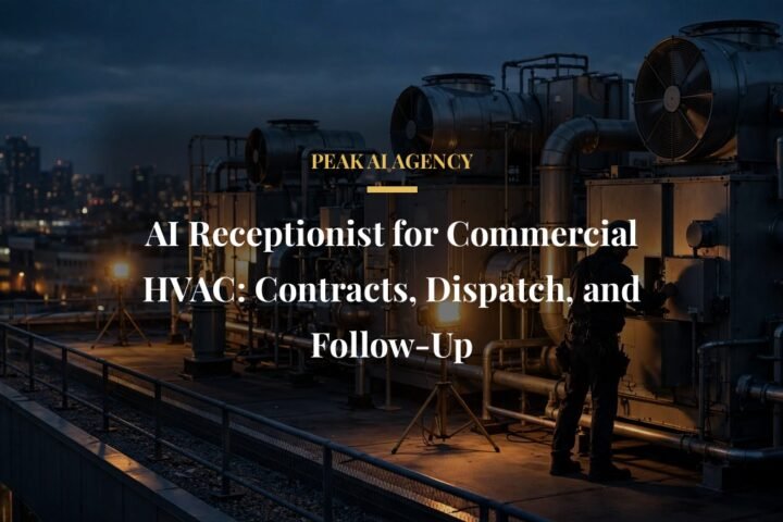 AI receptionist handling commercial HVAC service contracts and dispatch calls