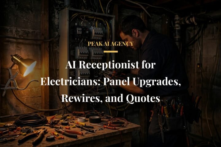 AI receptionist for electricians booking panel upgrade and rewiring estimates