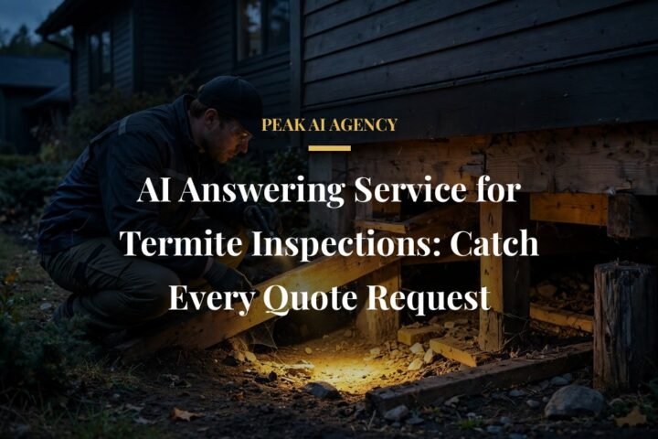 AI answering service for termite inspection companies booking quote requests