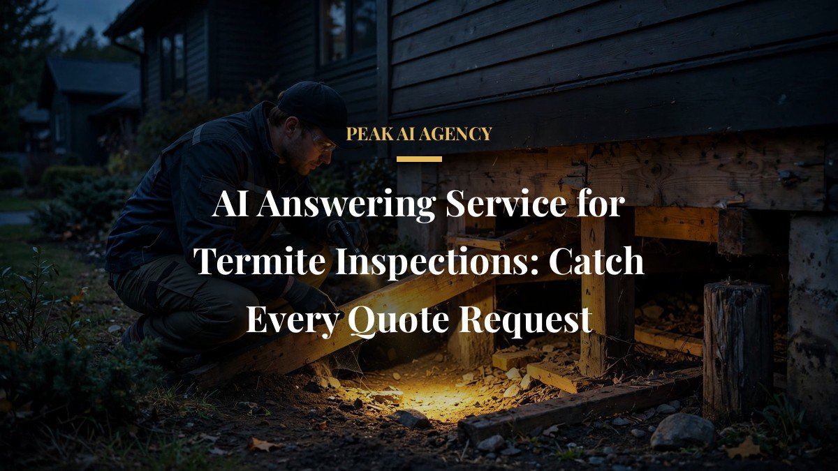 AI Answering Service for Termite Inspections: Catch Every Quote Request