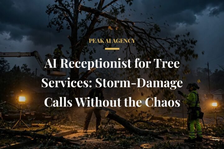 AI receptionist for tree services triaging storm damage calls