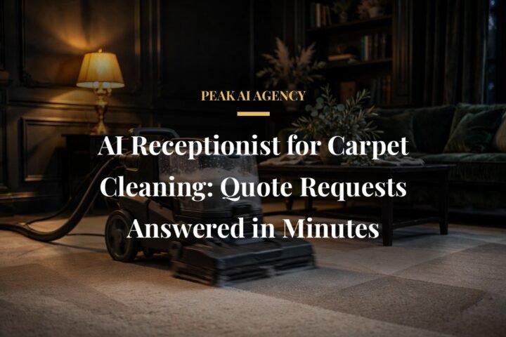 AI receptionist for carpet cleaning companies answering quote requests