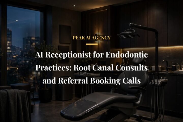 AI receptionist for endodontic practices booking root canal consult and referral calls