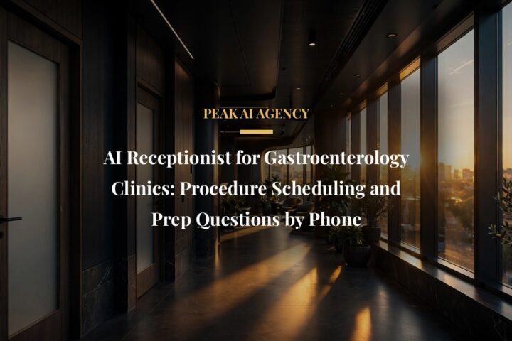 AI receptionist for gastroenterology clinics scheduling procedures and answering prep questions by phone