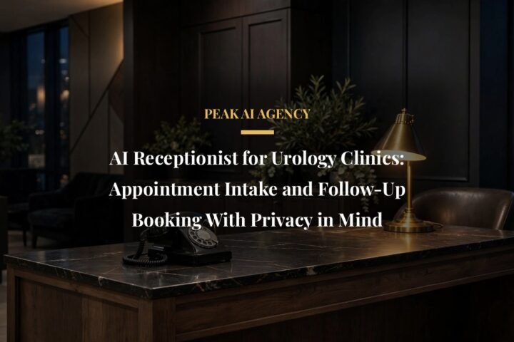 AI receptionist for urology clinics handling appointment intake and follow-up booking privately