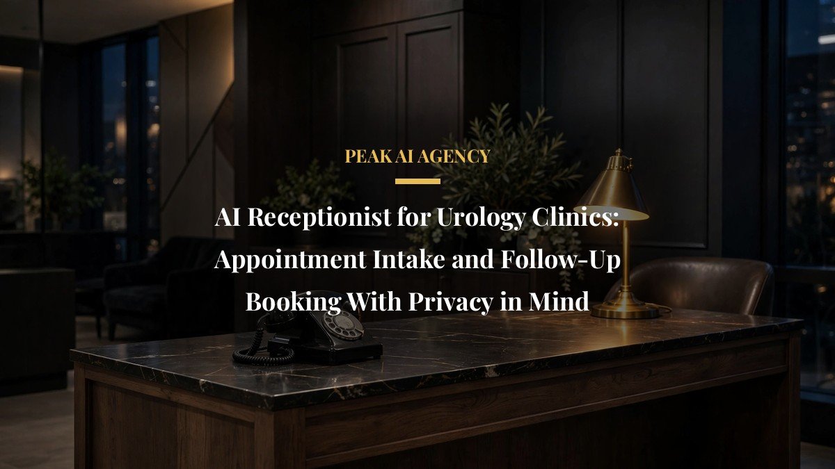 AI Receptionist for Urology Clinics: Appointment Intake and Follow-Up Booking With Privacy in Mind