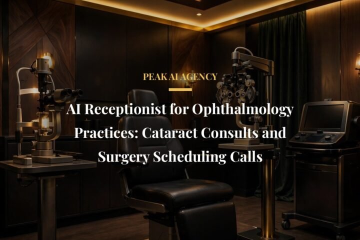 AI receptionist for ophthalmology practices booking cataract consults and surgery scheduling calls