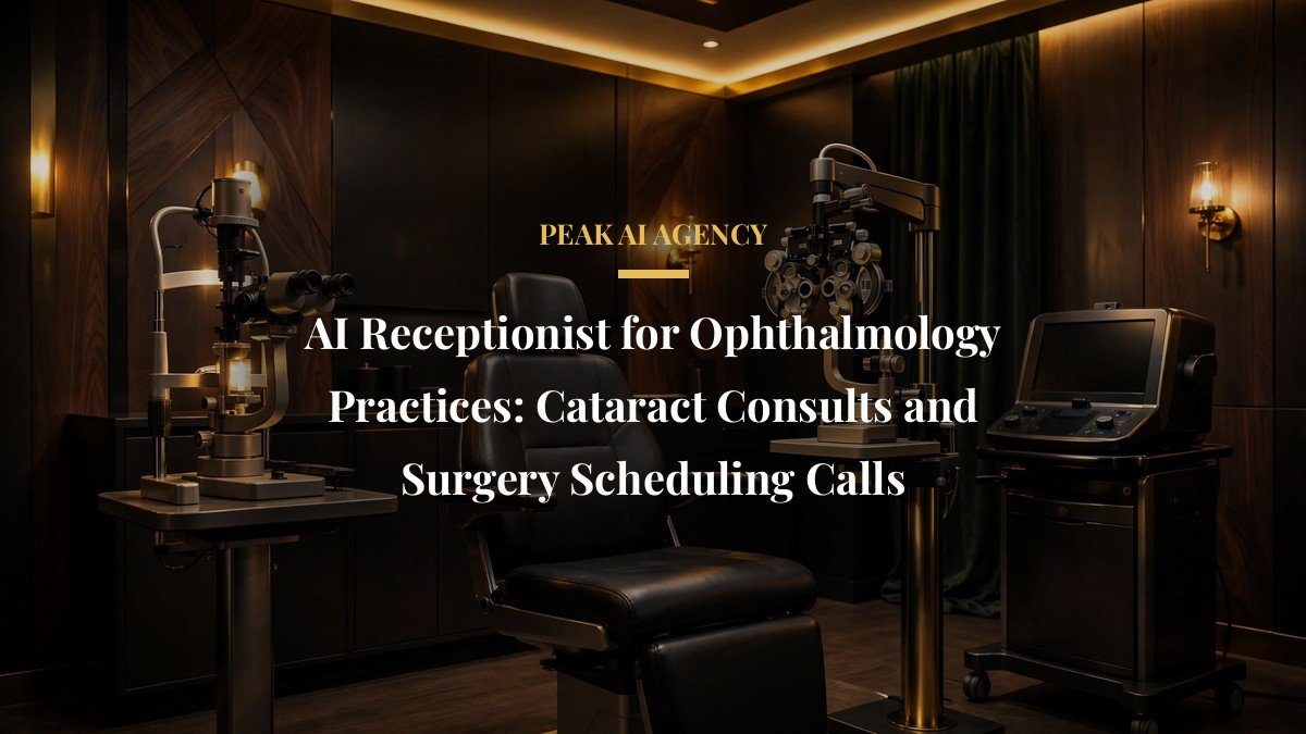 AI Receptionist for Ophthalmology Practices: Cataract Consults and Surgery Scheduling Calls