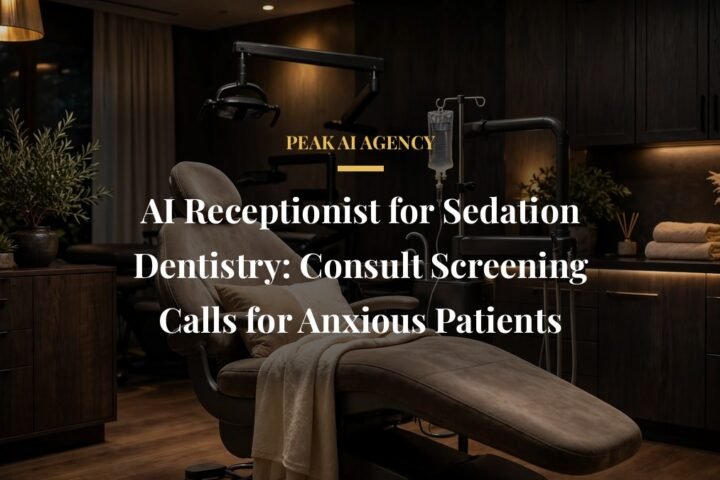 AI receptionist for sedation dentistry screening consult calls for anxious dental patients