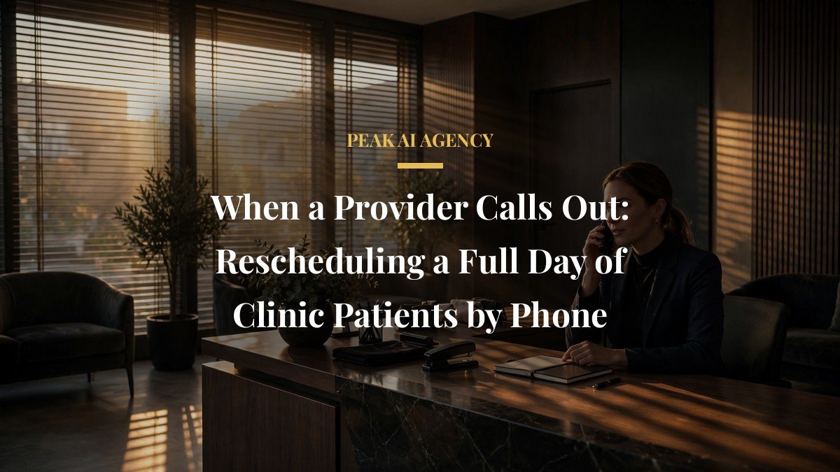 When a Provider Calls Out: Rescheduling a Full Day of Clinic Patients by Phone