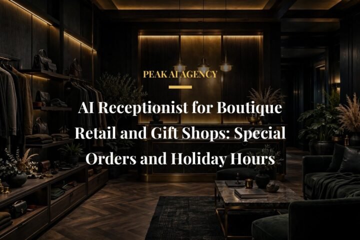 AI receptionist for gift shops featured image for Peak AI Agency buyer guide