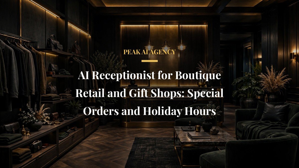 AI Receptionist for Boutique Retail and Gift Shops: Special Orders and Holiday Hours
