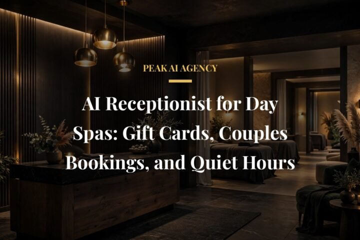 AI receptionist for day spas featured image for Peak AI Agency buyer guide