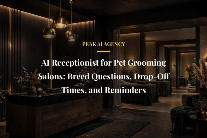 AI receptionist for pet grooming salons featured image for Peak AI Agency buyer guide