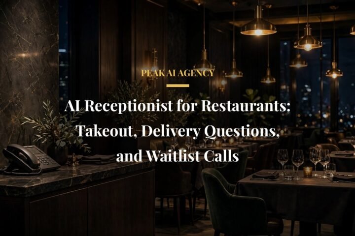 AI receptionist for restaurants takeout waitlist featured image for Peak AI Agency buyer guide